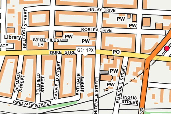 G31 1PX map - OS OpenMap – Local (Ordnance Survey) G31 1PX map - OS OpenMap – Local (Ordnance Survey)