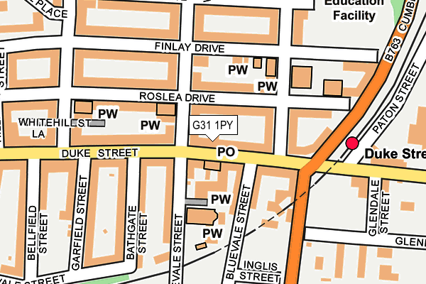 G31 1PY map - OS OpenMap – Local (Ordnance Survey) G31 1PY map - OS OpenMap – Local (Ordnance Survey)