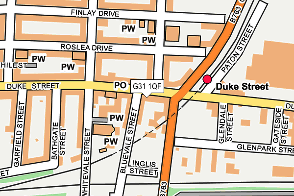 G31 1QF map - OS OpenMap – Local (Ordnance Survey)