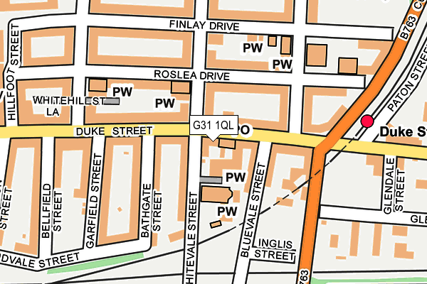 G31 1QL map - OS OpenMap – Local (Ordnance Survey) G31 1QL map - OS OpenMap – Local (Ordnance Survey)