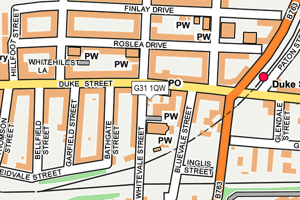 G31 1QW map - OS OpenMap – Local (Ordnance Survey) G31 1QW map - OS OpenMap – Local (Ordnance Survey)