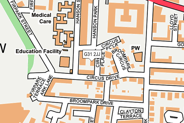 G31 2JJ map - OS OpenMap – Local (Ordnance Survey)