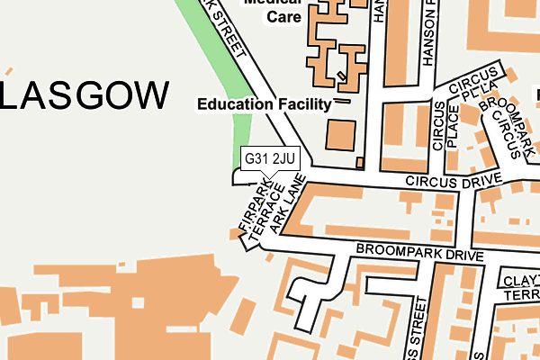 G31 2JU map - OS OpenMap – Local (Ordnance Survey)