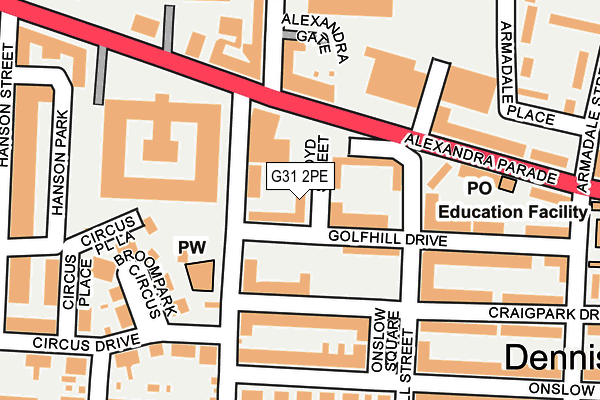 G31 2PE map - OS OpenMap – Local (Ordnance Survey) G31 2PE map - OS OpenMap – Local (Ordnance Survey)