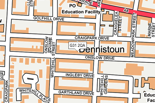 G31 2QA map - OS OpenMap – Local (Ordnance Survey) G31 2QA map - OS OpenMap – Local (Ordnance Survey)