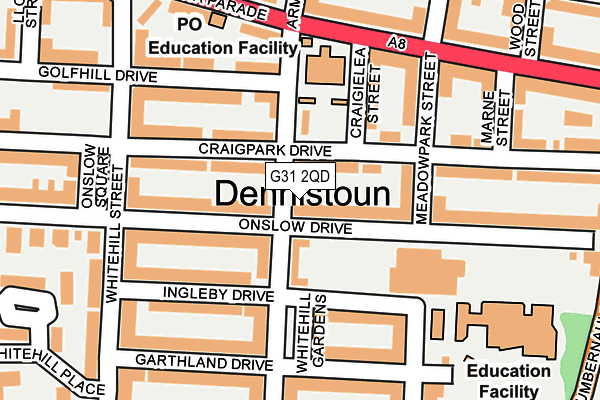 G31 2QD map - OS OpenMap – Local (Ordnance Survey)