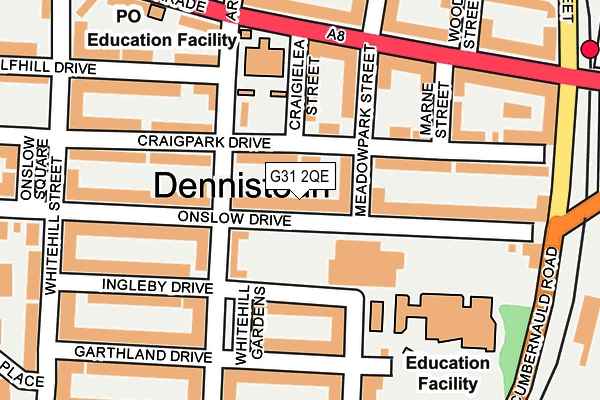 G31 2QE map - OS OpenMap – Local (Ordnance Survey) G31 2QE map - OS OpenMap – Local (Ordnance Survey)