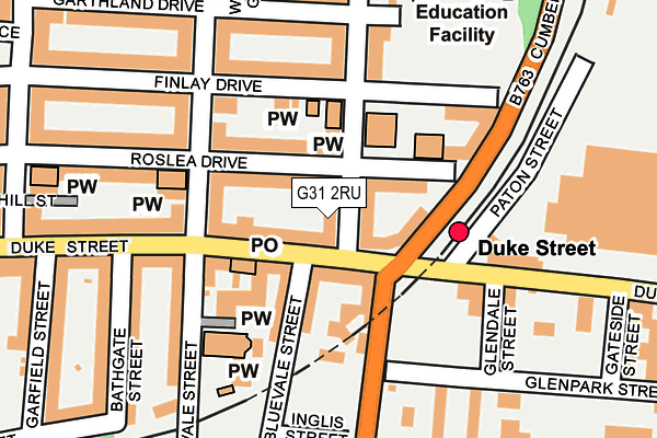 G31 2RU map - OS OpenMap – Local (Ordnance Survey) G31 2RU map - OS OpenMap – Local (Ordnance Survey)