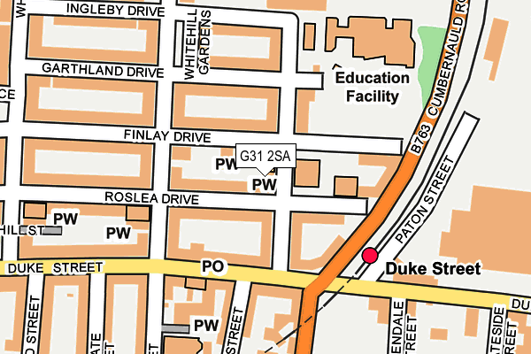 G31 2SA map - OS OpenMap – Local (Ordnance Survey) G31 2SA map - OS OpenMap – Local (Ordnance Survey)