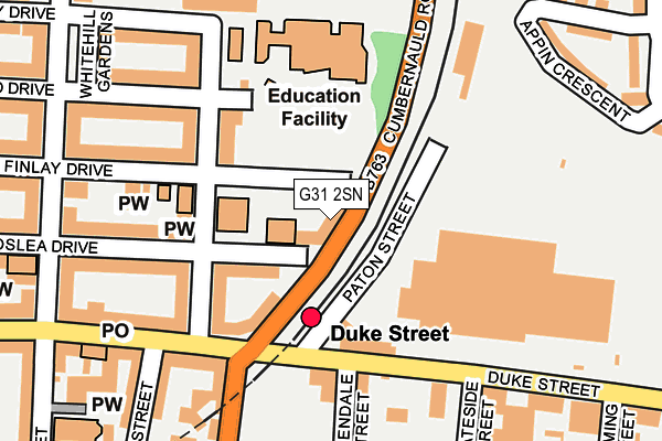 G31 2SN map - OS OpenMap – Local (Ordnance Survey) G31 2SN map - OS OpenMap – Local (Ordnance Survey)