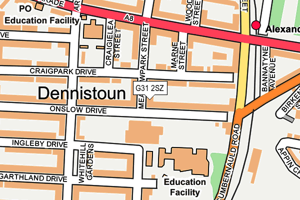 G31 2SZ map - OS OpenMap – Local (Ordnance Survey)