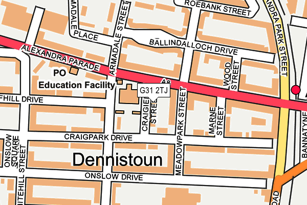 G31 2TJ map - OS OpenMap – Local (Ordnance Survey) G31 2TJ map - OS OpenMap – Local (Ordnance Survey)