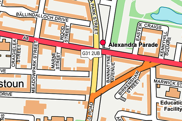 G31 2UB map - OS OpenMap – Local (Ordnance Survey)