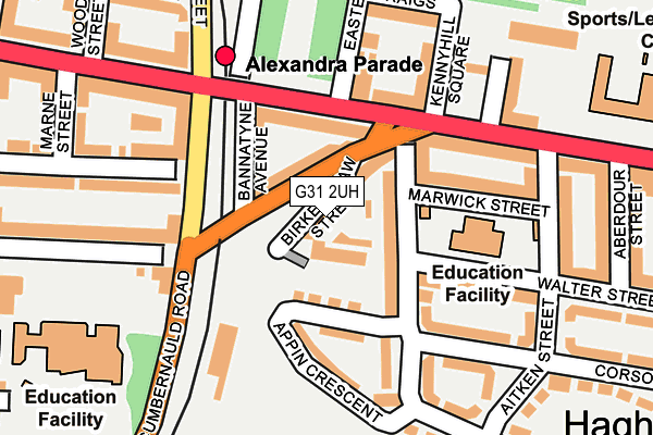G31 2UH map - OS OpenMap – Local (Ordnance Survey) G31 2UH map - OS OpenMap – Local (Ordnance Survey)