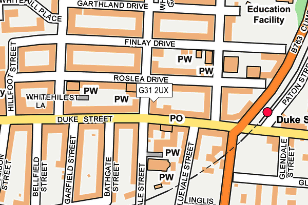 G31 2UX map - OS OpenMap – Local (Ordnance Survey) G31 2UX map - OS OpenMap – Local (Ordnance Survey)