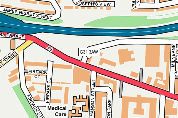 G31 3AW map - OS OpenMap – Local (Ordnance Survey)
