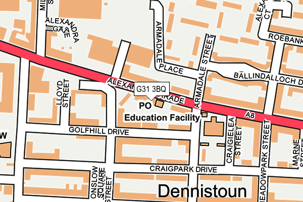 G31 3BQ map - OS OpenMap – Local (Ordnance Survey) G31 3BQ map - OS OpenMap – Local (Ordnance Survey)