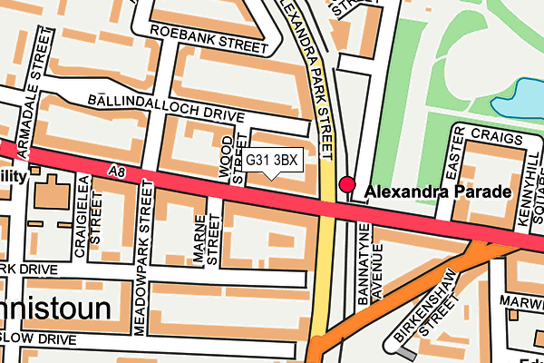 G31 3BX map - OS OpenMap – Local (Ordnance Survey)
