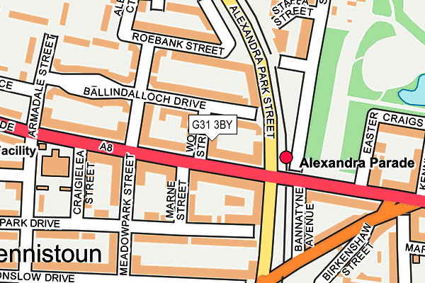 G31 3BY map - OS OpenMap – Local (Ordnance Survey)