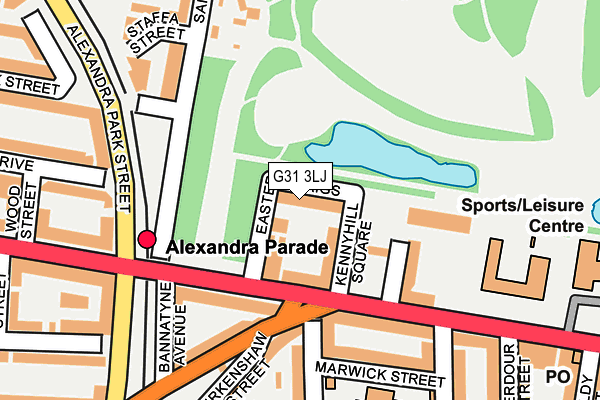 G31 3LJ map - OS OpenMap – Local (Ordnance Survey)