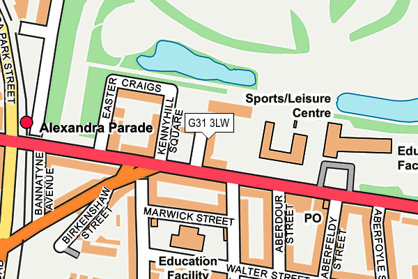 G31 3LW map - OS OpenMap – Local (Ordnance Survey) G31 3LW map - OS OpenMap – Local (Ordnance Survey)
