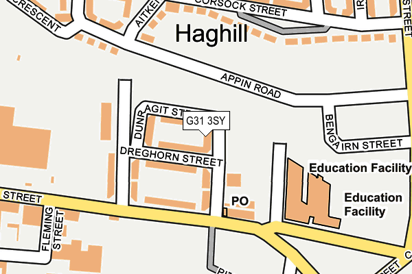 G31 3SY map - OS OpenMap – Local (Ordnance Survey)