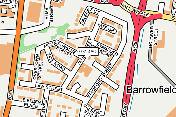 G31 4AQ map - OS OpenMap – Local (Ordnance Survey)