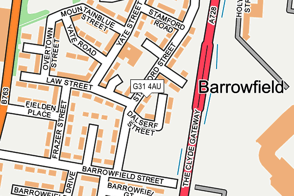 G31 4AU map - OS OpenMap – Local (Ordnance Survey)