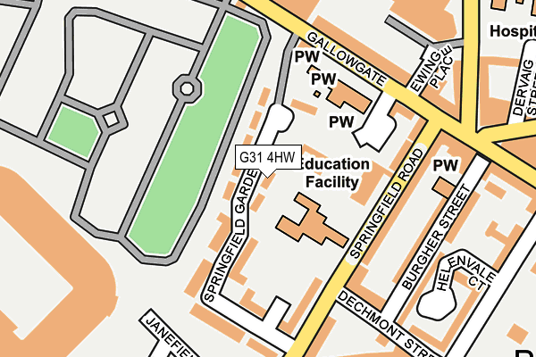 G31 4HW map - OS OpenMap – Local (Ordnance Survey) G31 4HW map - OS OpenMap – Local (Ordnance Survey)
