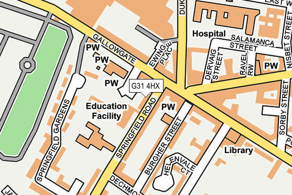 G31 4HX map - OS OpenMap – Local (Ordnance Survey) G31 4HX map - OS OpenMap – Local (Ordnance Survey)