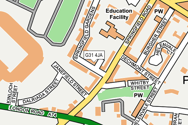 G31 4JA map - OS OpenMap – Local (Ordnance Survey)