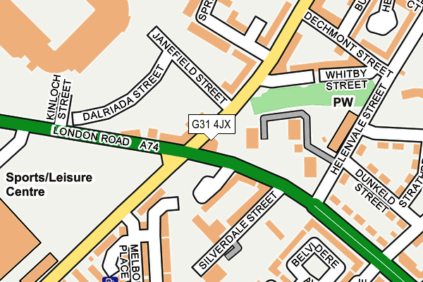 G31 4JX map - OS OpenMap – Local (Ordnance Survey)