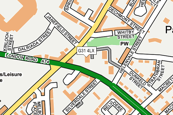 G31 4LX map - OS OpenMap – Local (Ordnance Survey) G31 4LX map - OS OpenMap – Local (Ordnance Survey)