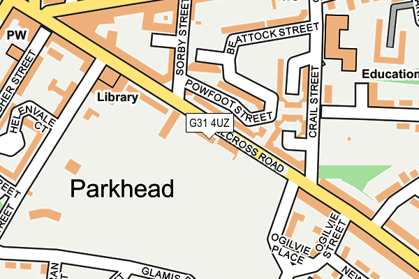 G31 4UZ map - OS OpenMap – Local (Ordnance Survey) G31 4UZ map - OS OpenMap – Local (Ordnance Survey)