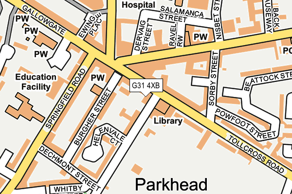 G31 4XB map - OS OpenMap – Local (Ordnance Survey)