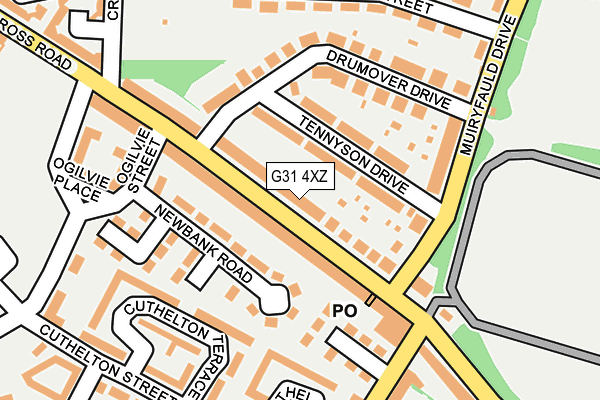 G31 4XZ map - OS OpenMap – Local (Ordnance Survey) G31 4XZ map - OS OpenMap – Local (Ordnance Survey)