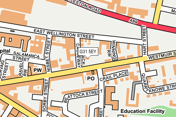 G31 5EY map - OS OpenMap – Local (Ordnance Survey)