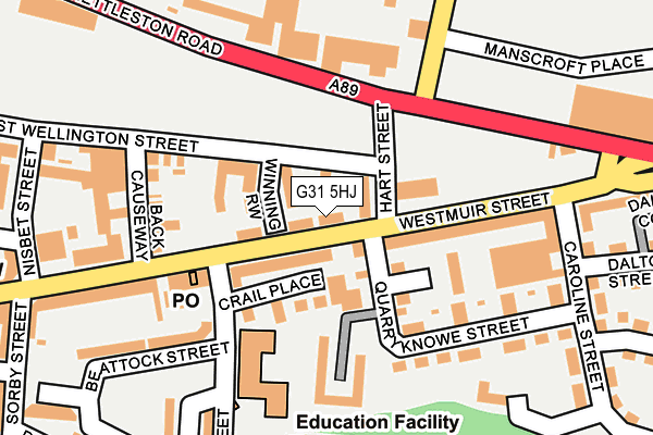 G31 5HJ map - OS OpenMap – Local (Ordnance Survey)