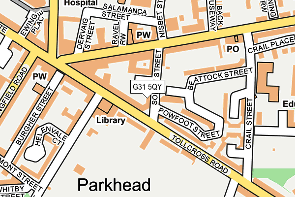 G31 5QY map - OS OpenMap – Local (Ordnance Survey)