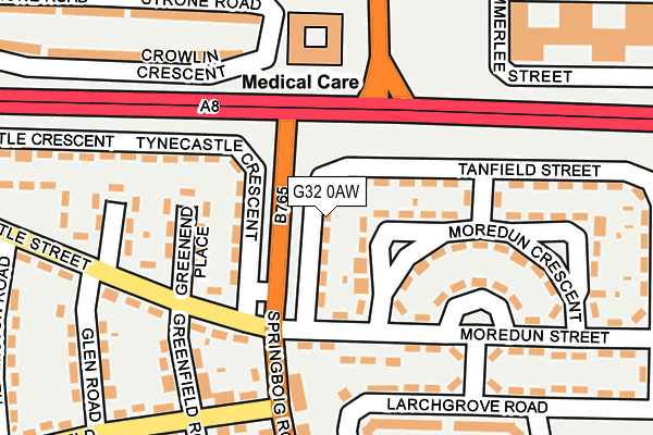 G32 0AW map - OS OpenMap – Local (Ordnance Survey)