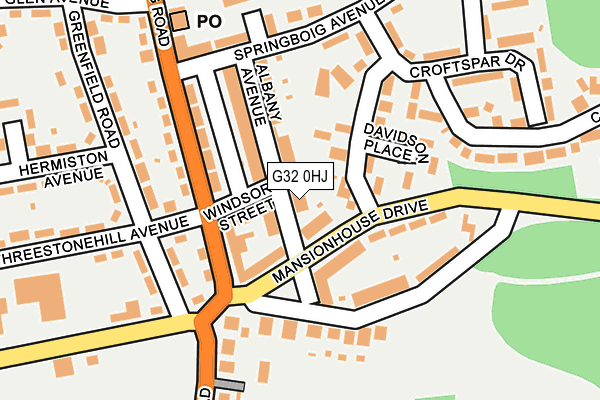 G32 0HJ map - OS OpenMap – Local (Ordnance Survey) G32 0HJ map - OS OpenMap – Local (Ordnance Survey)