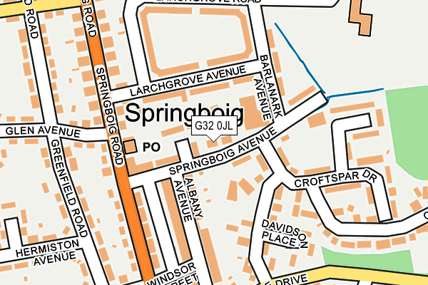 G32 0JL map - OS OpenMap – Local (Ordnance Survey) G32 0JL map - OS OpenMap – Local (Ordnance Survey)