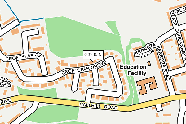 G32 0JN map - OS OpenMap – Local (Ordnance Survey)