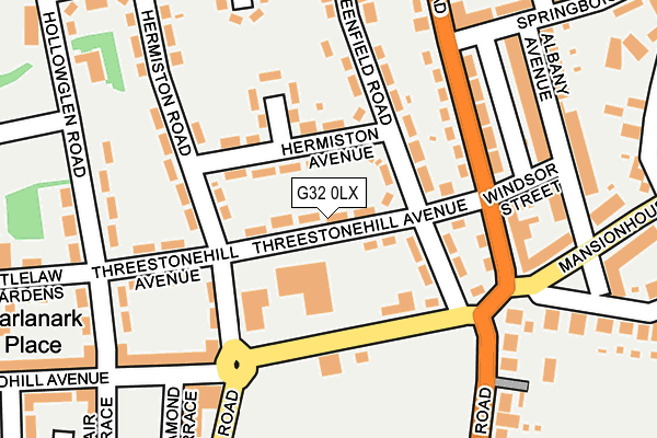 G32 0LX map - OS OpenMap – Local (Ordnance Survey) G32 0LX map - OS OpenMap – Local (Ordnance Survey)