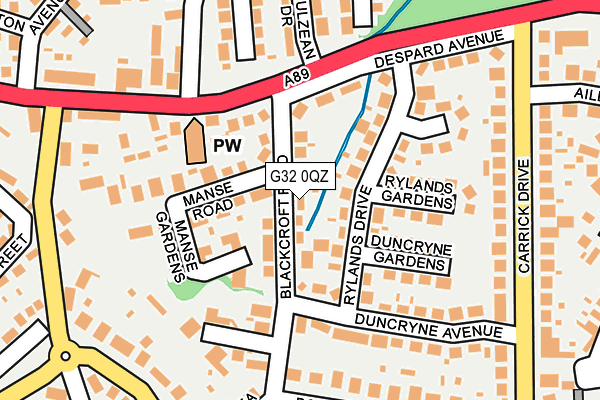 G32 0QZ map - OS OpenMap – Local (Ordnance Survey) G32 0QZ map - OS OpenMap – Local (Ordnance Survey)