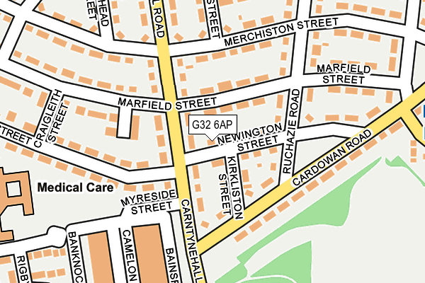 G32 6AP map - OS OpenMap – Local (Ordnance Survey) G32 6AP map - OS OpenMap – Local (Ordnance Survey)