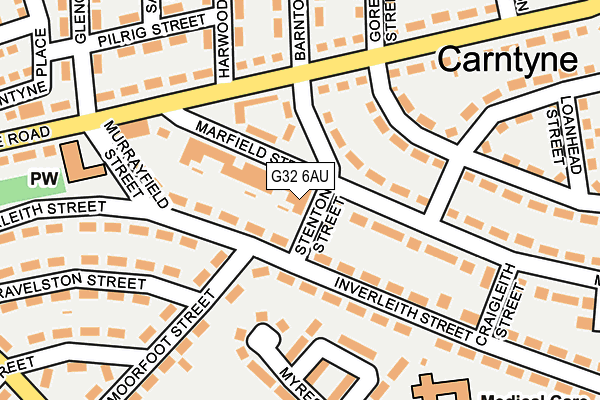 G32 6AU map - OS OpenMap – Local (Ordnance Survey)
