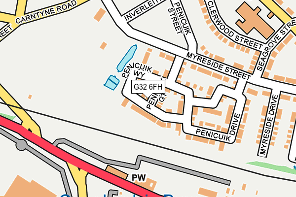 G32 6FH map - OS OpenMap – Local (Ordnance Survey) G32 6FH map - OS OpenMap – Local (Ordnance Survey)