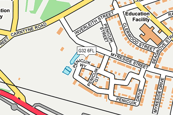 G32 6FL map - OS OpenMap – Local (Ordnance Survey) G32 6FL map - OS OpenMap – Local (Ordnance Survey)