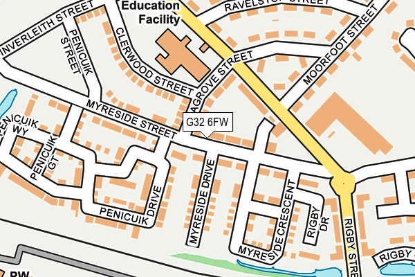 G32 6FW map - OS OpenMap – Local (Ordnance Survey) G32 6FW map - OS OpenMap – Local (Ordnance Survey)